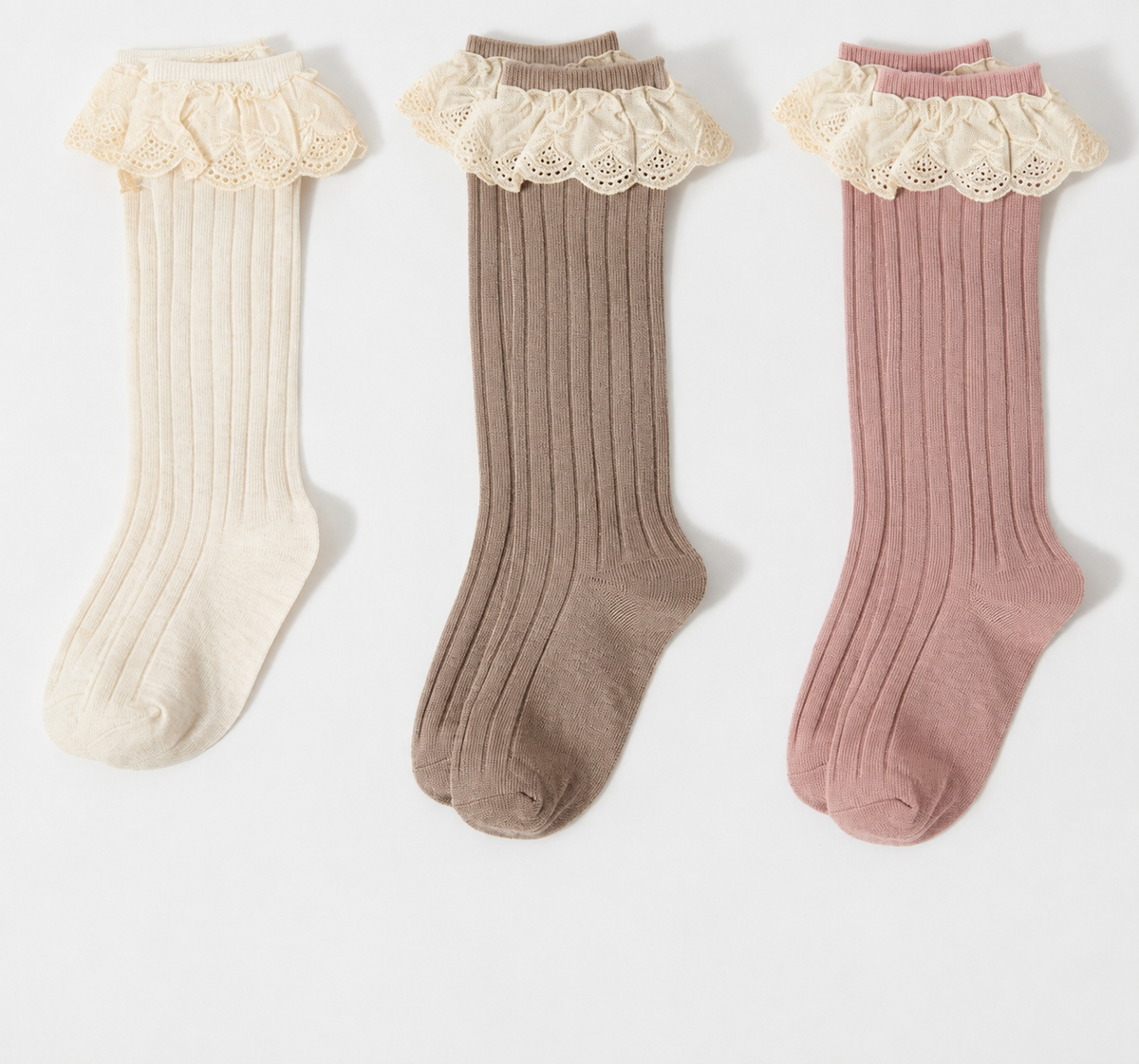 The Heirloom Lace Socks Pink