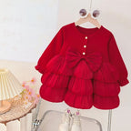 Festive Red Velour Bodice and Tiered Tutu Frock (Set of 2 Styles)