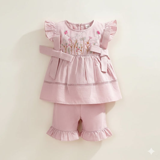 Little Blossom Embroidered Co-ord Set