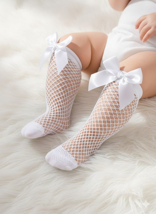 Princess Bow Net Socks