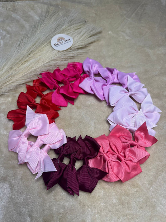 Everyday Bow Collection - Pink Maroon Hues