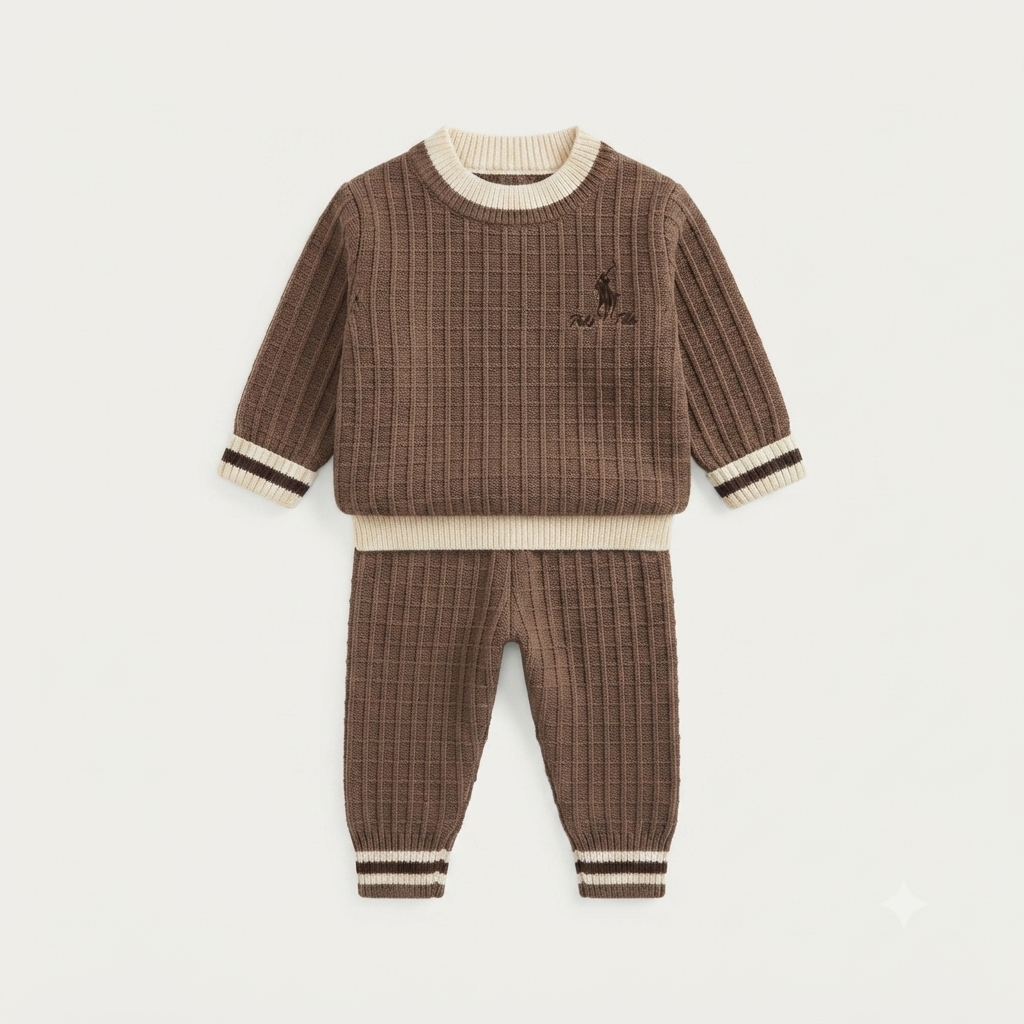 Polo Bear's Classic Knit Outfit-Brown