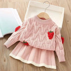 Strawberry Garden Knit Dress Set 🍓🎀