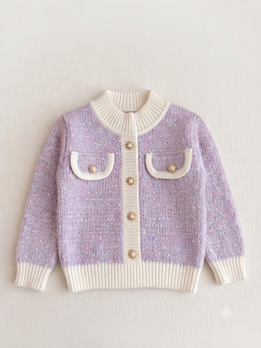 Lavender Pearl Button Cardigan 💜