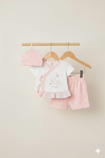 Bunny Blossom 3-Piece Baby Girl Set