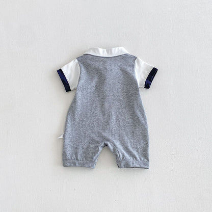 Little Gentleman Tie Romper Set