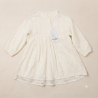 Girls' Boho Lace Frock and Patterned Tassel Vest Set