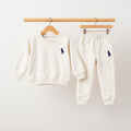 Toddler Boy Classic Fleece Sweatshirt and Jogger Pants Set-White