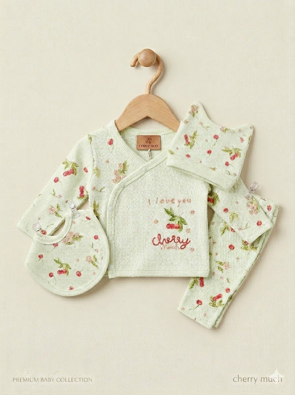 Cherry Love 4-Piece Premium Baby Set