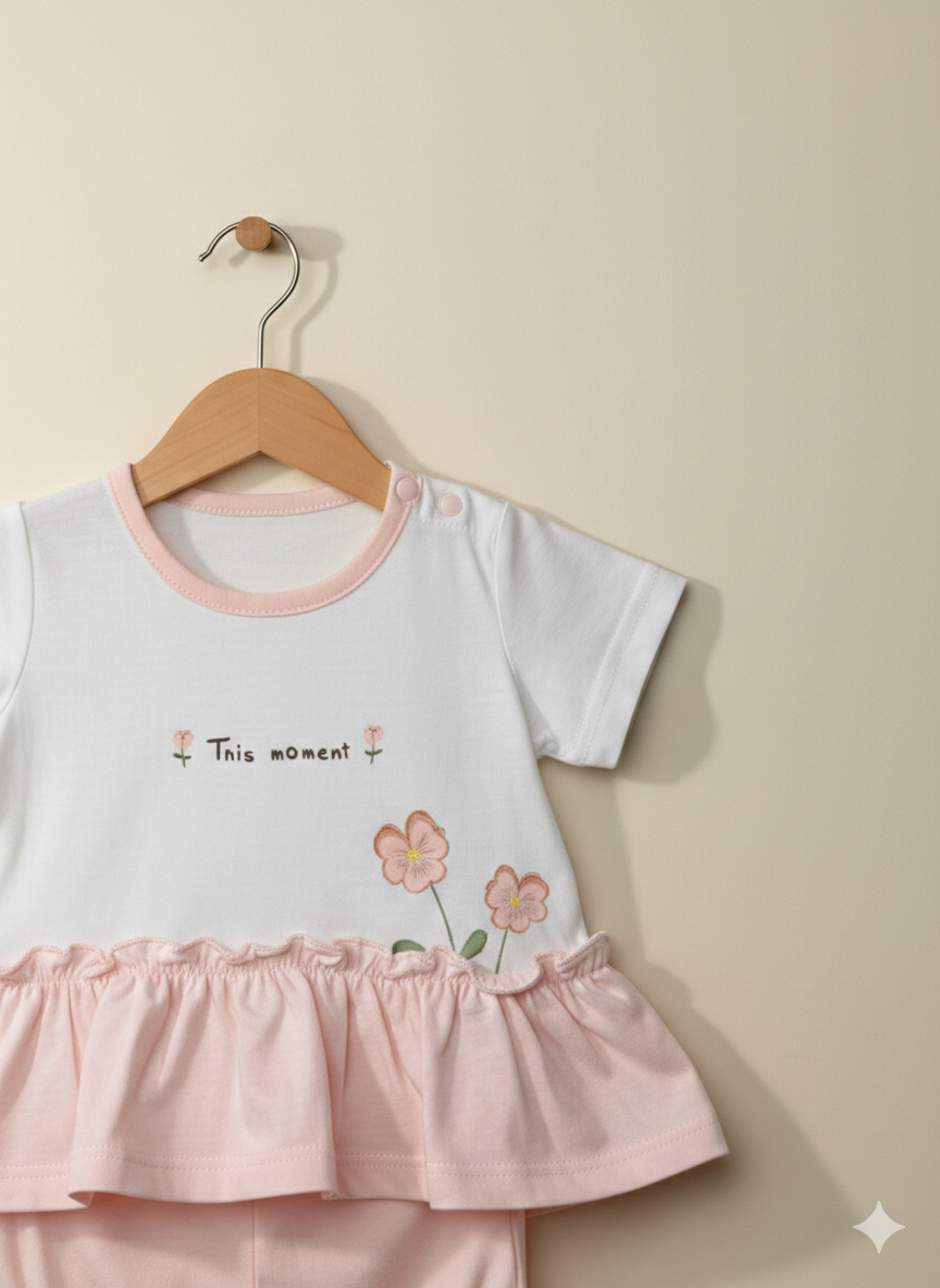 Sweet Petal Printed Ruffle Co-ord Set