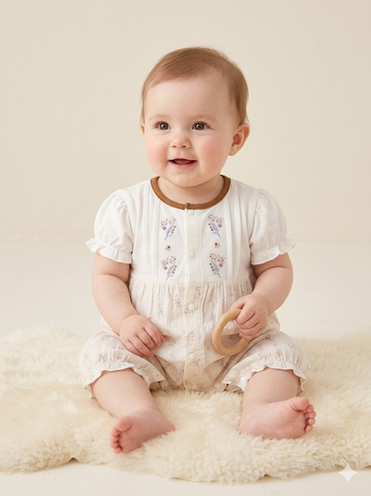 Little Blossom Embroidered Romper