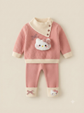 Little Miss Hello Kitty Thermal Knitwear Suit Pink