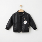 Boys' Fur-Lined Faux Leather Biker Set