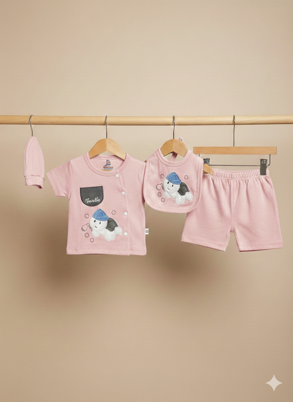 Turtle Buddy 4-Piece Baby Summer Set Sky Blue
