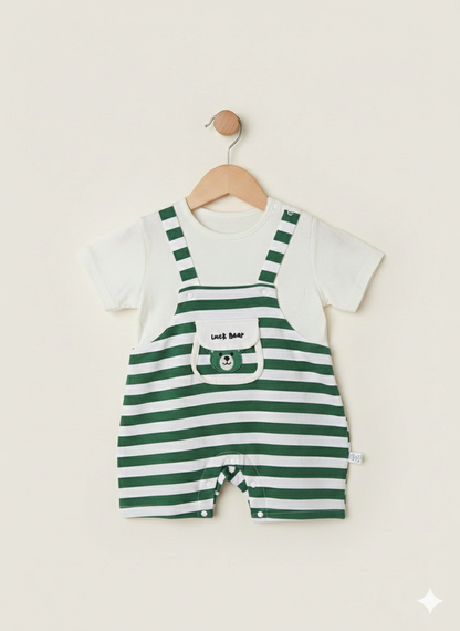 Little Bear Striped Romper