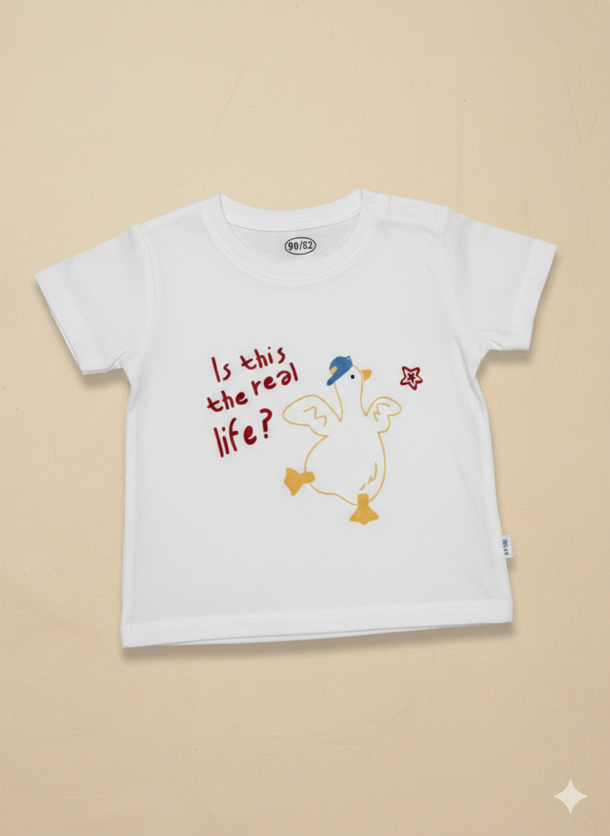 Little Swan Denim Dungaree Set (2-Piece)