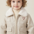 Girls Faux-Leather Shearling Aviator Jacket