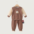 Brown Lion Fleece Sweatshirt & Jogger Set