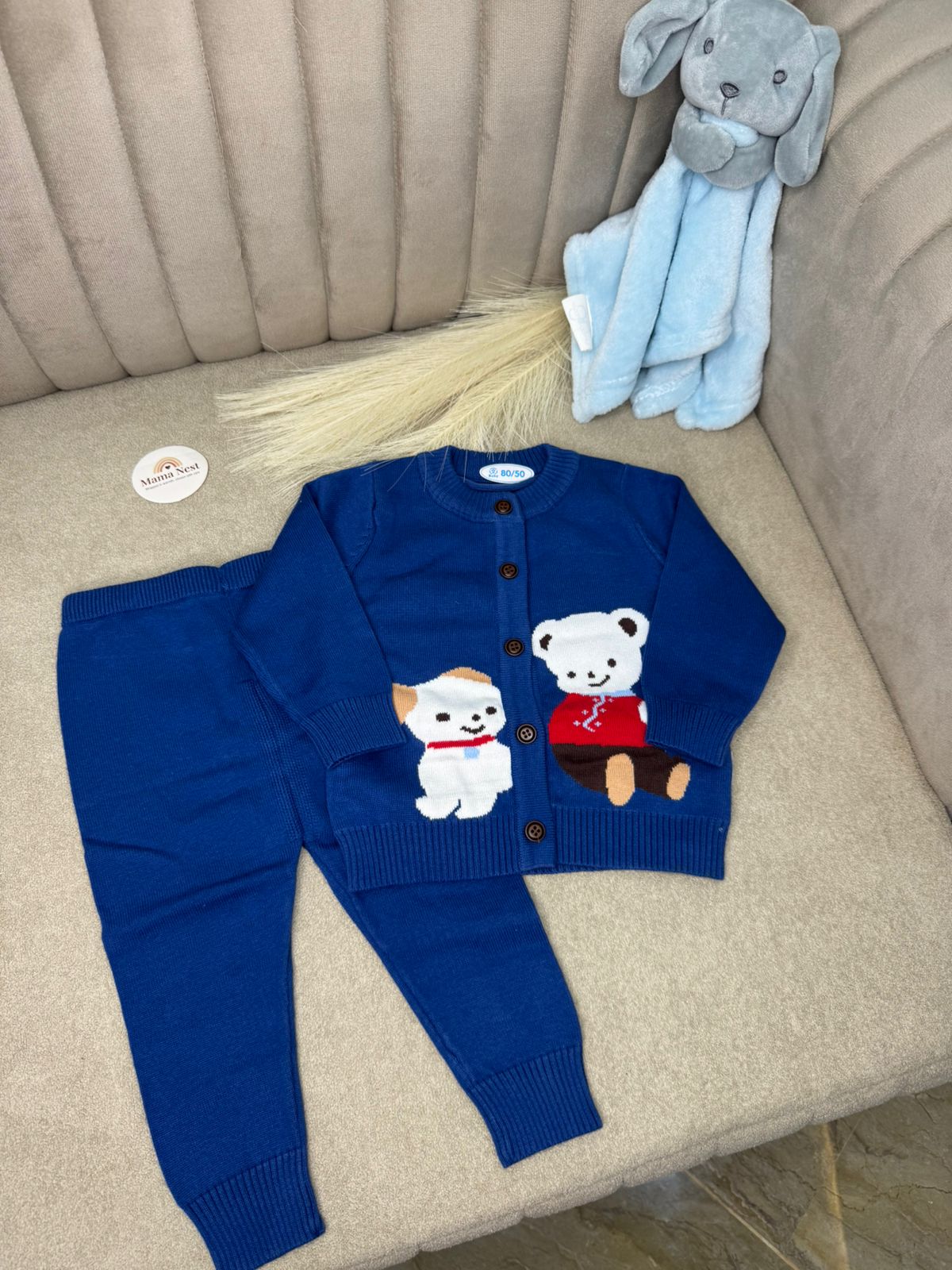 Bear Buddies Cardigan Knit Set