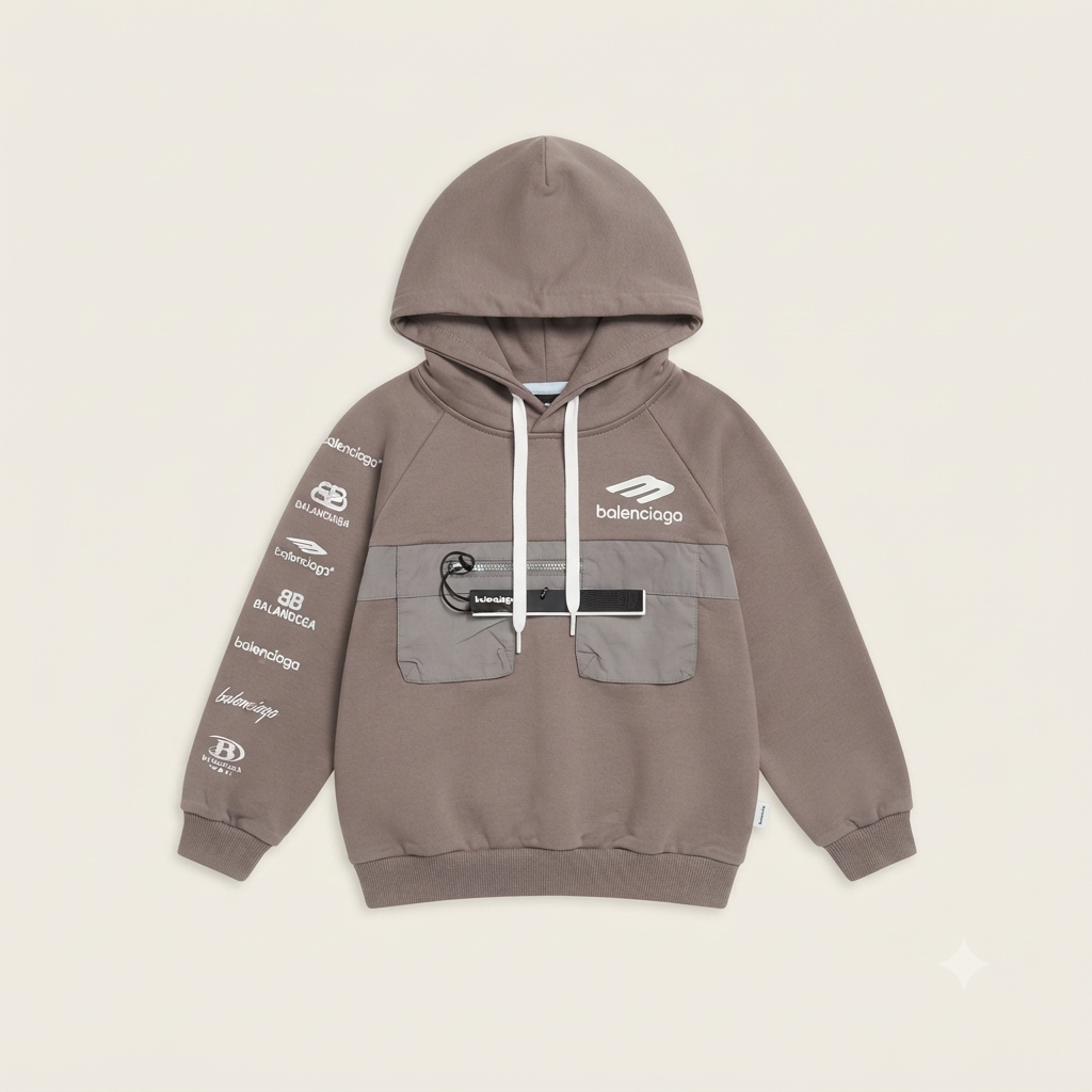 Kids' Graphic Print Fleece Hoodie