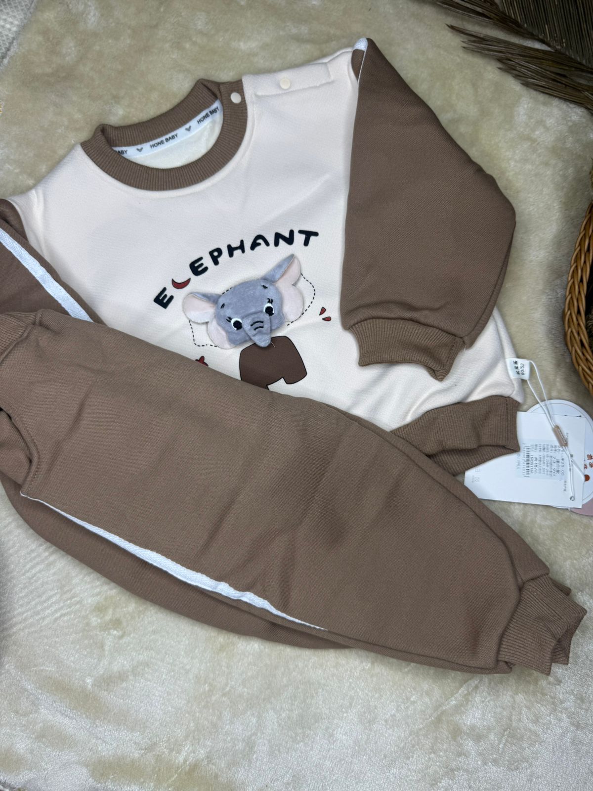 Elephant Cuddle Fleece Set