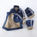 Little Athlete Navy Teddy Fleece Winter Set