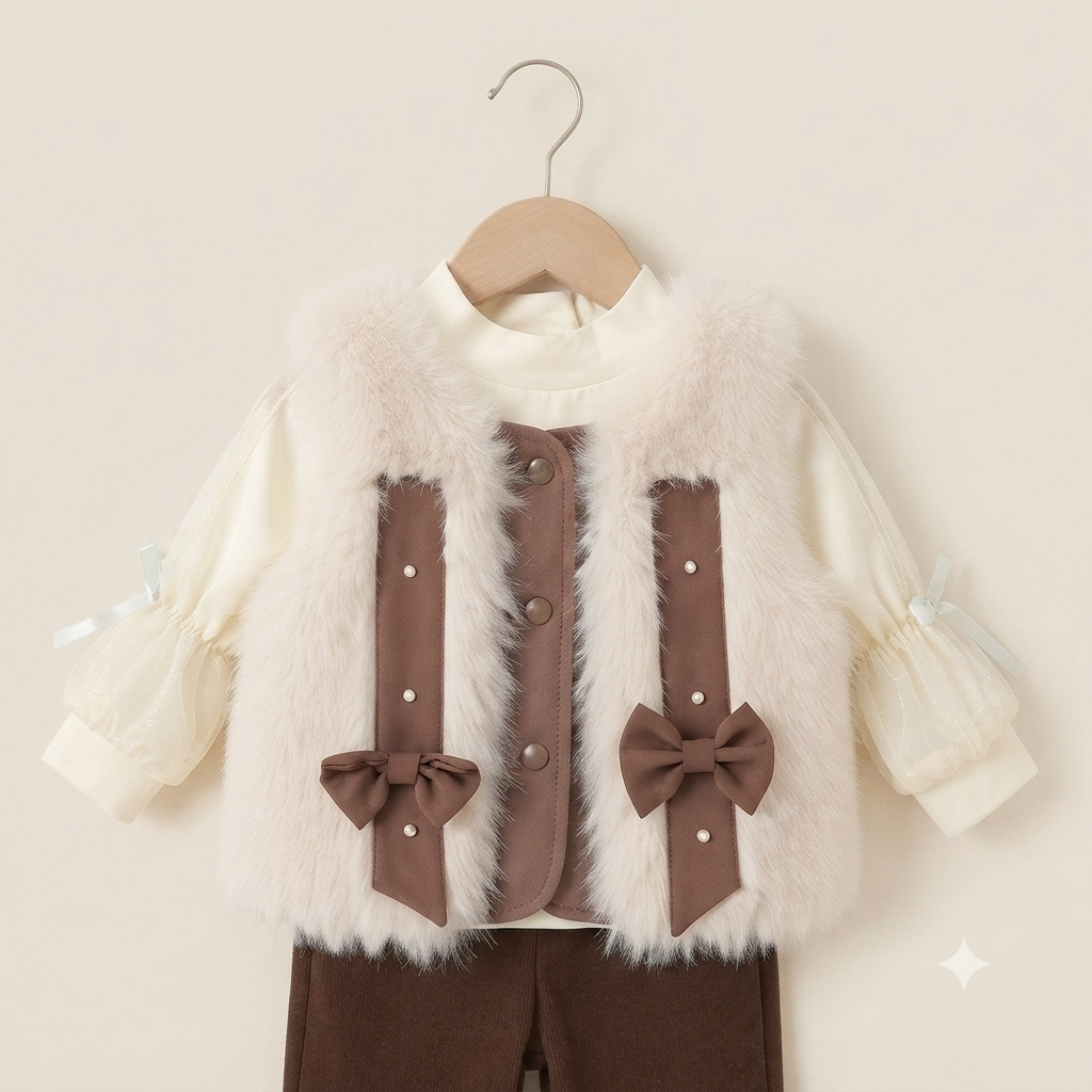 Cocoa Luxe Faux Fur 3-Piece Winter Set