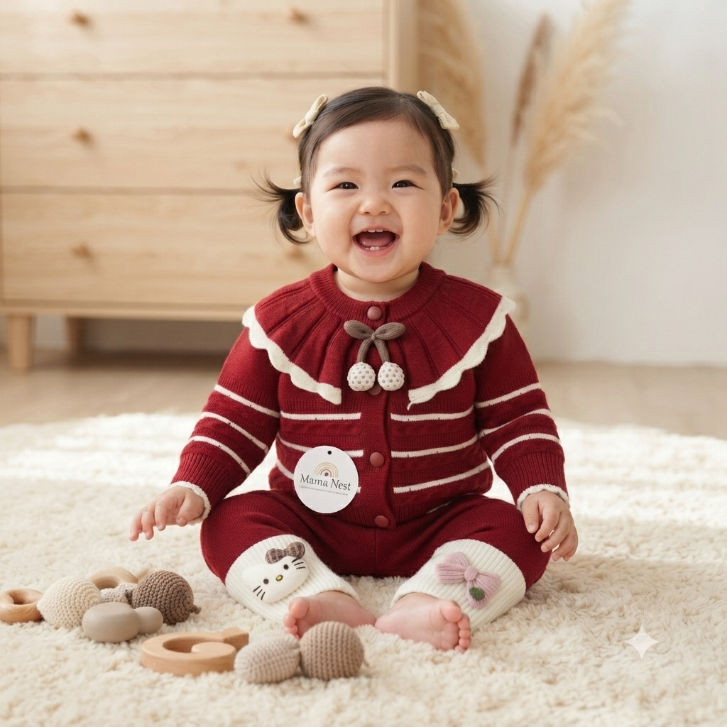 Ruby Cherry Knit Sweater & Legging Set