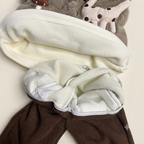 Girls Deer Faux Fur Vest Winter Set with Corduroy Pants