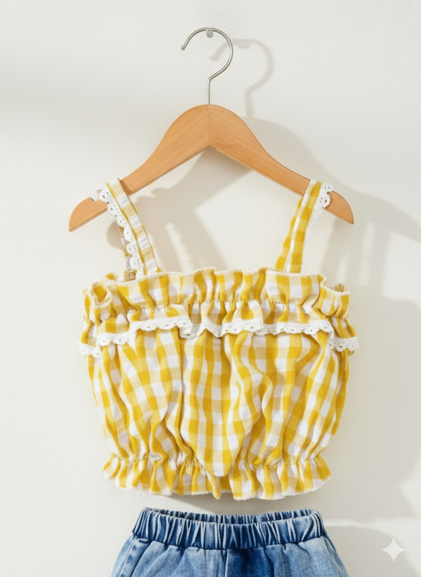 Sunny Checks Skirt Set