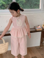 Blush Lace Peplum Co-ord Set