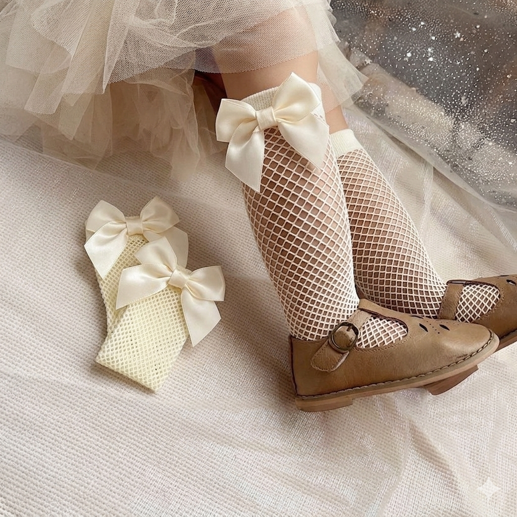 Princess Bow Net Socks