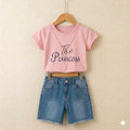 Little Princess Denim Set Pink