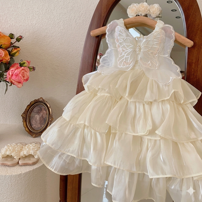The Ethereal Monarch Ruffle Dress