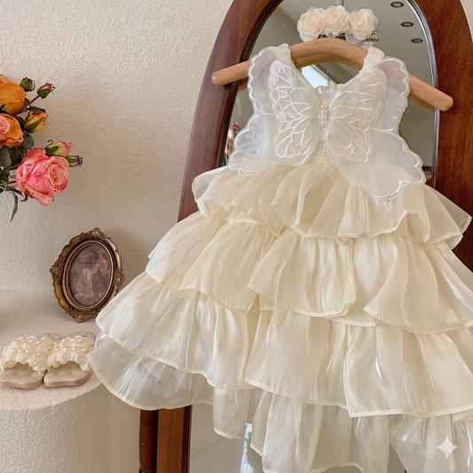 The Ethereal Monarch Ruffle Dress