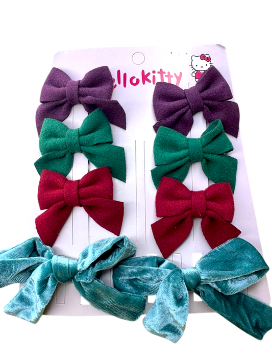 Elegant Bow Clips Set