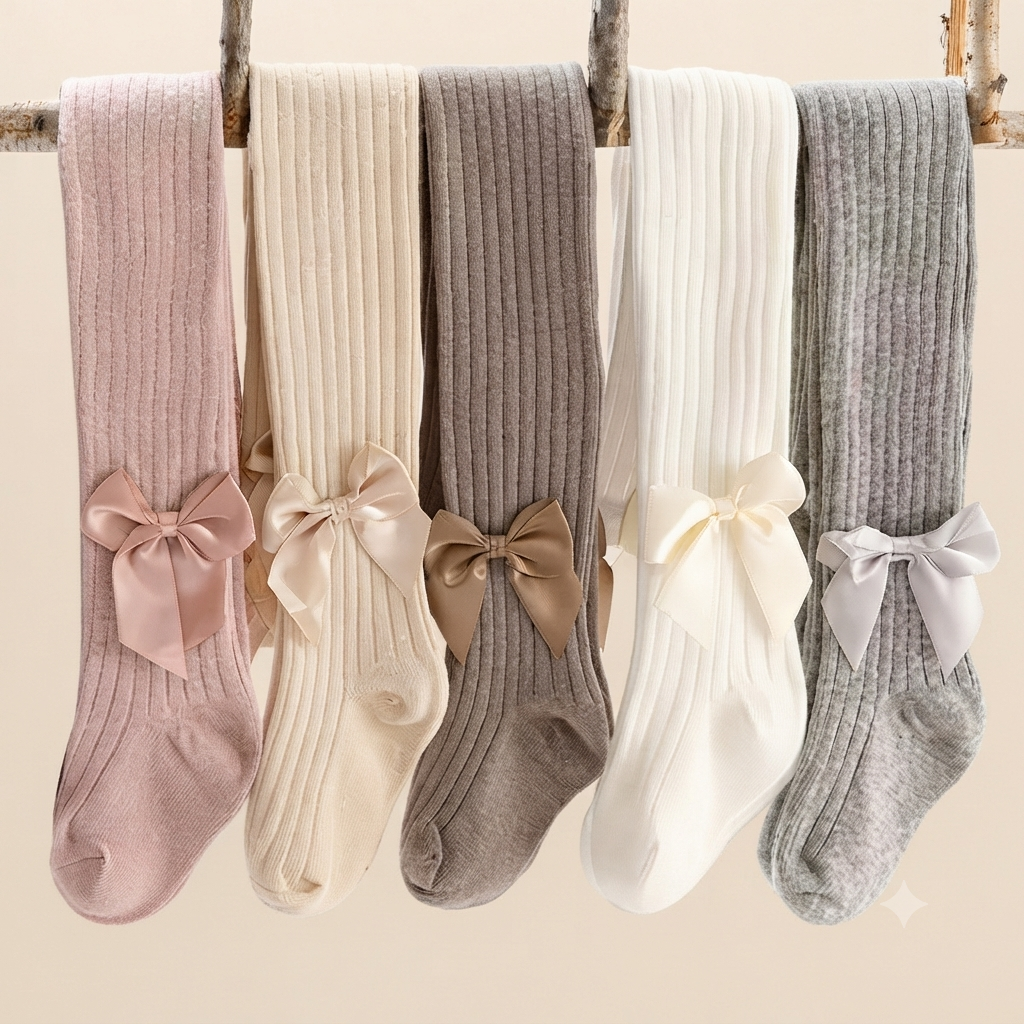 Premium Quality Anti-Pilling Ribbed Bow Baby Leggings