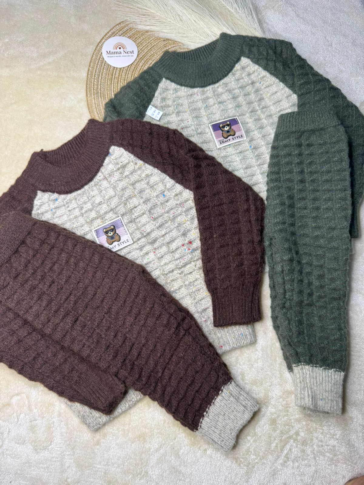 Teddy Knit Wool Set
