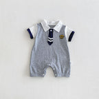 Little Gentleman Tie Romper Set