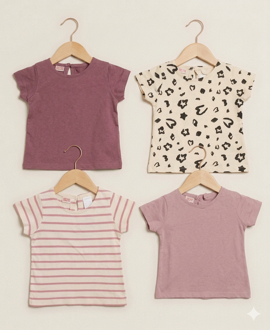 Mini Everyday Tees – Pack of 4