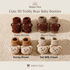 Cute 3D Teddy Bear Baby Socks Booties-0-12M