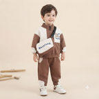 Boys Colorblock Tracksuit with Matching Crossbody Bag