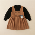 Two-Piece Style Knit Frock Set