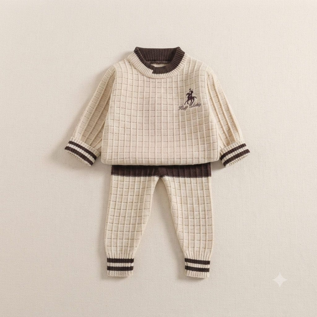 Polo Bear's Classic Knit Outfit-Cream