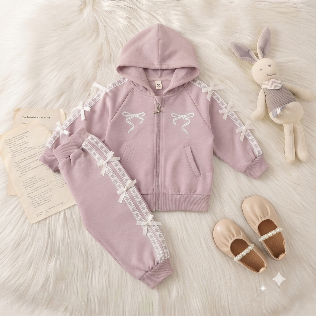 Darling Ribbon Mauve Tracksuit