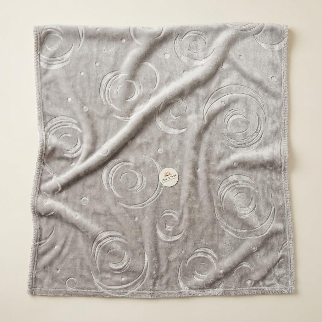 Double-Ply Embossed Baby Blanke-Grey