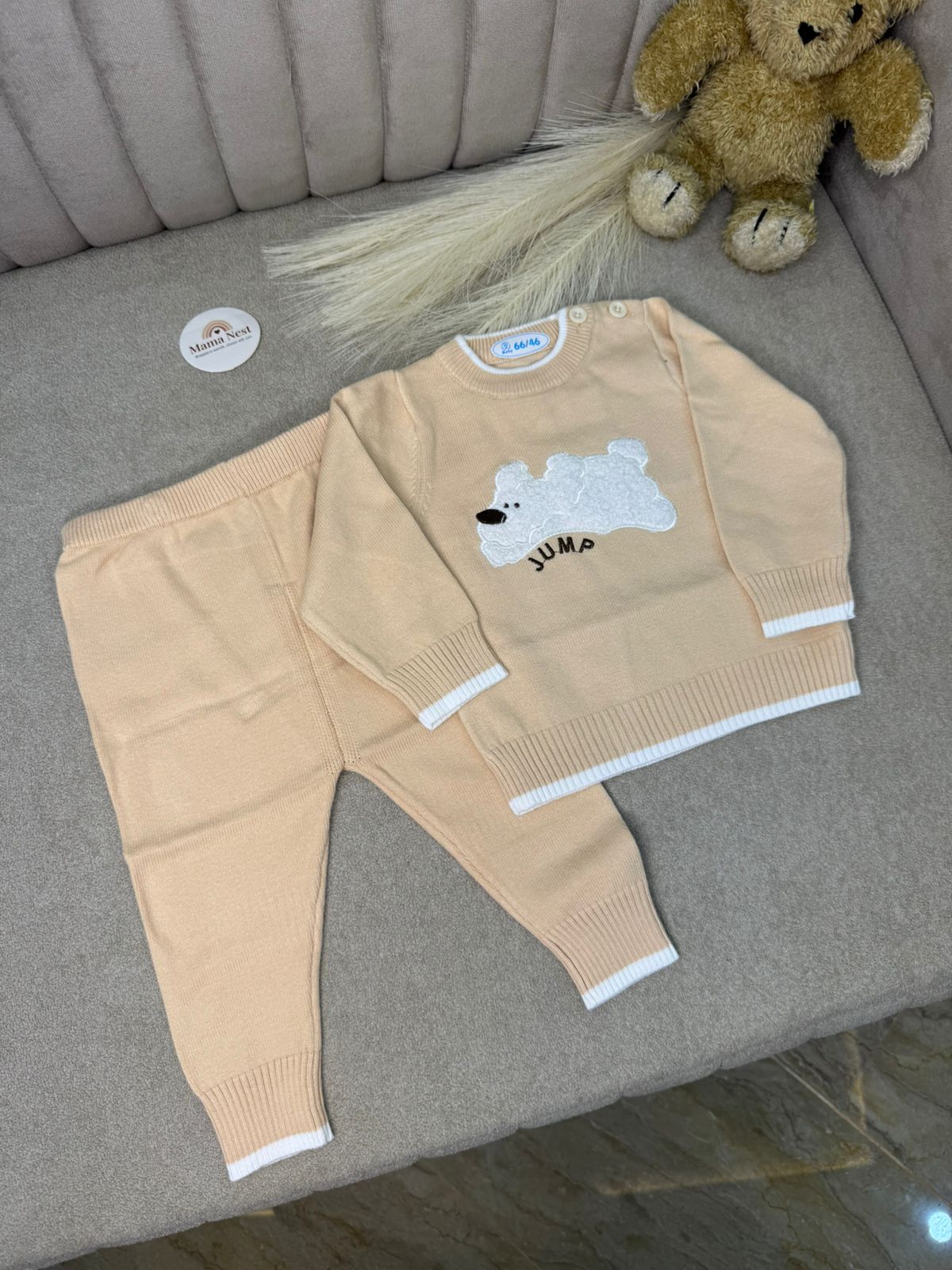 Jump Bear Cozy Knit Set