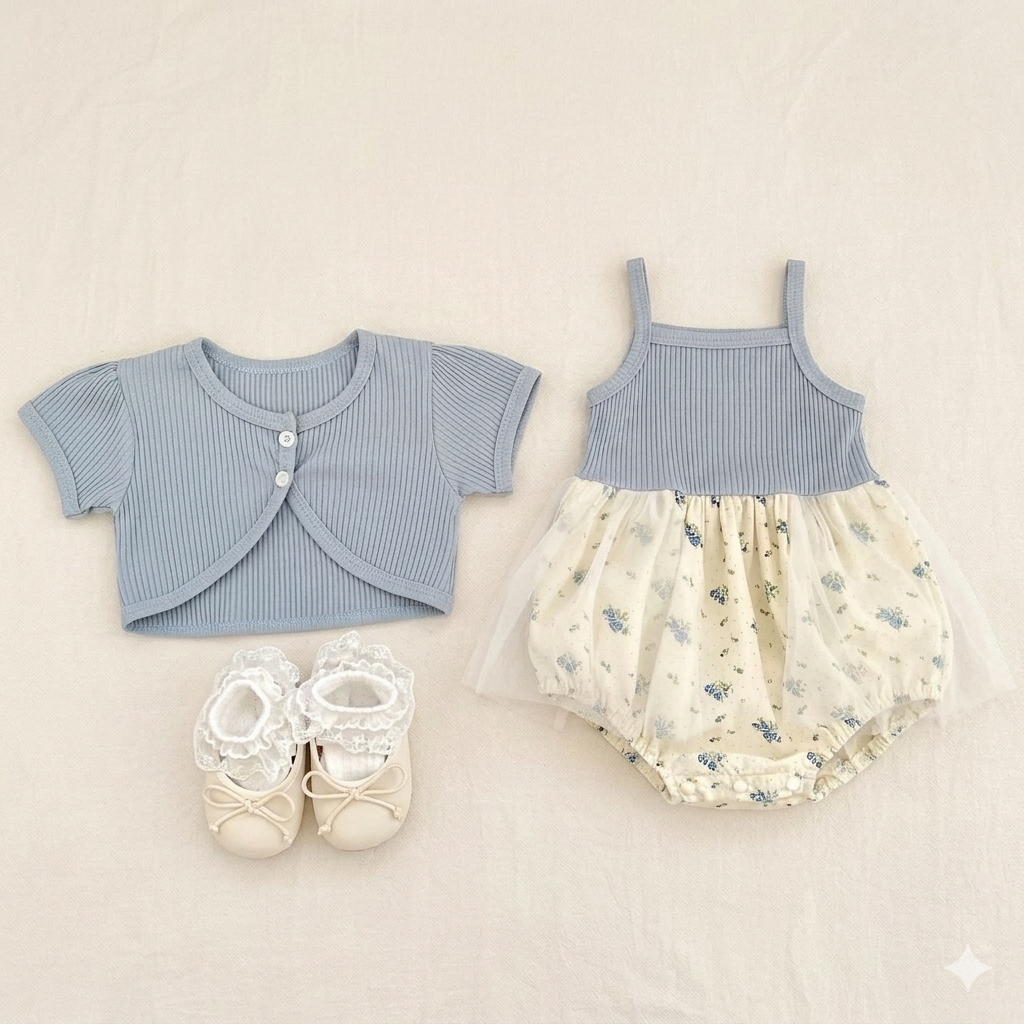 Blossom Breeze Baby Romper Dress