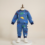 Blue Dinosaur Print Fleece Set for Kids