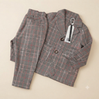 Classic Plaid Unisex Blazer & Trouser Set